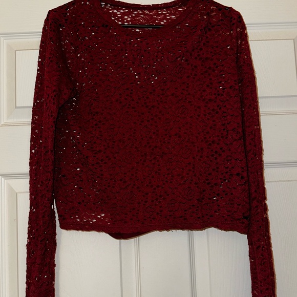 Hollister Tops - Hollister Elegant Red Lace Women's Top